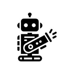 Toy robot birthday robot icon with transparent background