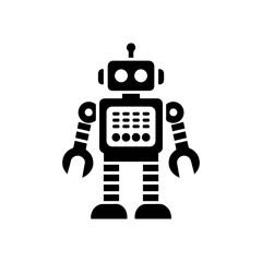 Toy robot birthday robot icon with transparent background