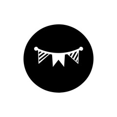 Birthday Bunting Line Art Icon for Wedding Timeline Event Timeline with Transparent Background