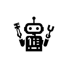 Toy robot birthday robot icon with transparent background