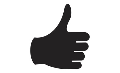 親指を立てた手のシンプルなアイコンイラスト