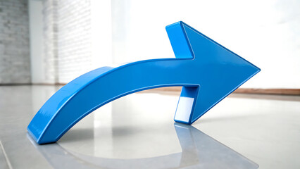 3d blue arrow
