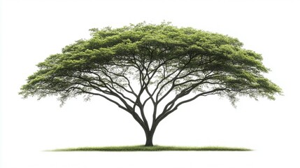 Majestic Tree Against White Background
