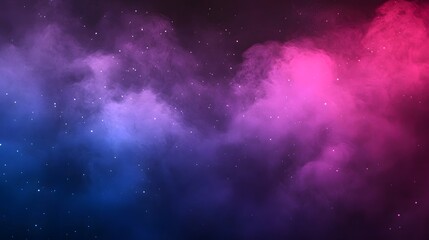 Beautiful colored nebulas and stars floating in the darkness of space