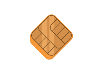 Nano SIM card. Simple flat illustration.
