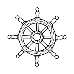 captain's wheel vector design