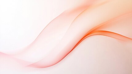 Abstract flowing orange and white design