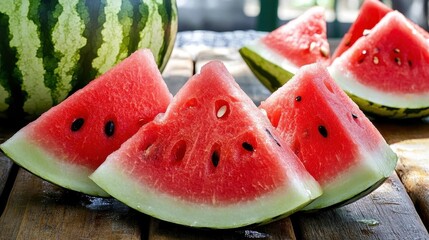 Juicy Watermelon Slices Summer Fruit - Summer vibes