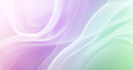 Obraz premium Pastel tone purple white green gradient defocused abstract photo smooth lines pantone color background