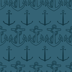 Anchors line seamless pattern background for decoration and packaging