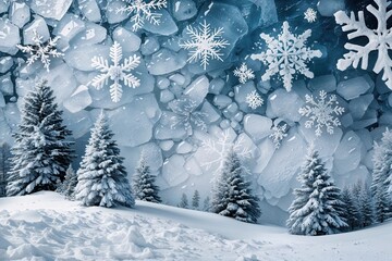Fototapeta premium Winter Snow and Ice Background Textures for Stunning December Landscapes