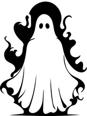 ghost silhouette on a white background