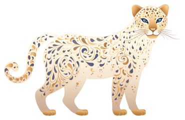 Naklejka premium PNG Chinese leopard wildlife animal mammal.