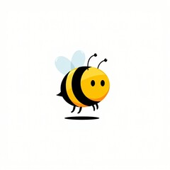 Obraz premium Adorable Cartoon Bumble Bee Character Design Flying Insect Illustration Honey Bee Graphic
