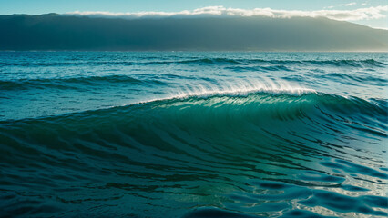 Blue sea with extreme waves 