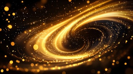Obraz premium Golden Spiral of Cosmic Energy