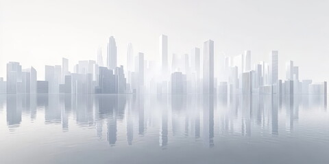 Fototapeta premium a simple modern city skyline