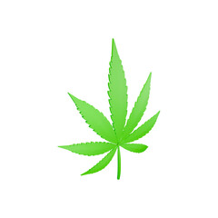 3D Cannabis Leaf Digital Illustration