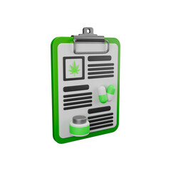 Cannabis Medical Report on Clipboard