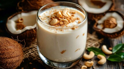 cashew milk in a cup