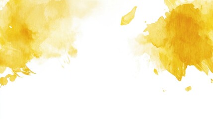 Abstract watercolor paint splashes on white background