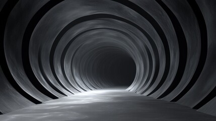 Obraz premium Abstract Futuristic Tunnel Interior Design