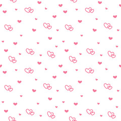 seamless pattern with red hearts for wallpaper background