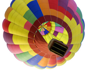 colorful hot air balloon isolated on transparent background
