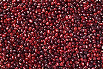 Azuki beans or red mung beans background, Food ingredient