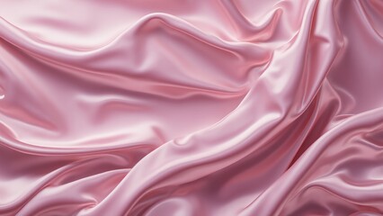 Obraz premium Soft Pink Satin Fabric Texture Draped Elegantly in Natural Light