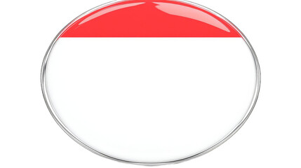 Illustration Of Indonesia Flag Icon With Red And White Colors On Isolated Transparent Background
