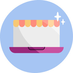 Online Shopping icon Sticker Laptop
