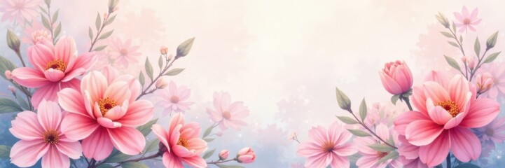 Pastel watercolor floral background with subtle texture and soft colors, colors, texture
