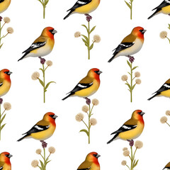 Fototapeta premium seamless pattern with birds