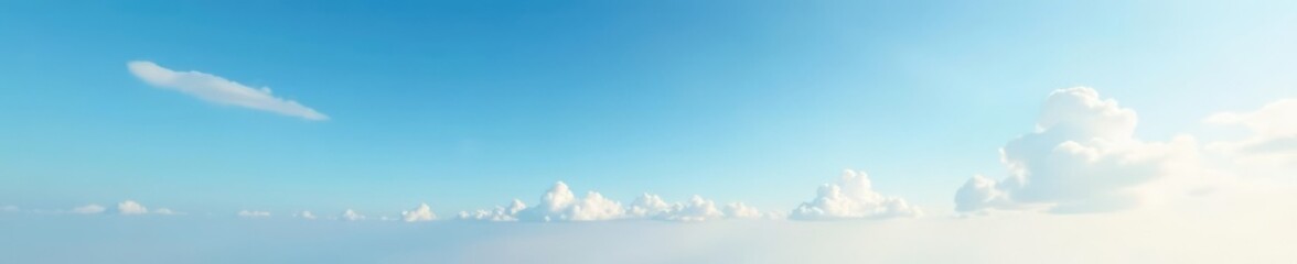 vast expanse of open sky with a few wispy clouds, emptiness, space, soft gradient