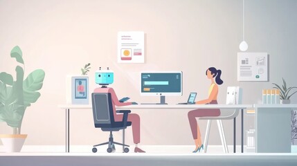 AI chatbot designer creating conversational agents for e commerce, tech office with chatbot interfaces and user interaction simulations, Digital-tech style