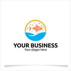 Vibrant fish logo concept with smooth lines and a bold color palette. Suitable for seafood products, fishing companies, or any business with an aquatic theme logo vector for your business