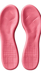 Pair of Pink Insoles Isolated on Transparent Background Photo