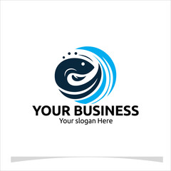 Modern and minimalist fish logo design with a touch of elegance. Ideal for branding restaurants, fishing gear, or marine conservation efforts. Customizable vector format for easy adjustments.