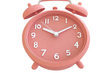 Pink Alarm Clock Isolated on Transparent Background Photo