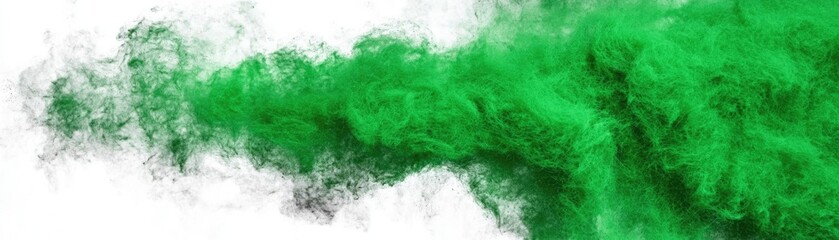 Fototapeta premium Dynamic green smoke display urban environment abstract art vibrant colors artistic viewpoint creative concept