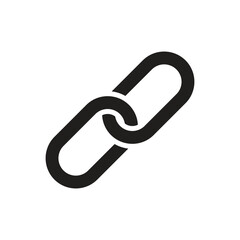 web link Sign icon in black color Illustration ,black chain link symbol and clipart on white background