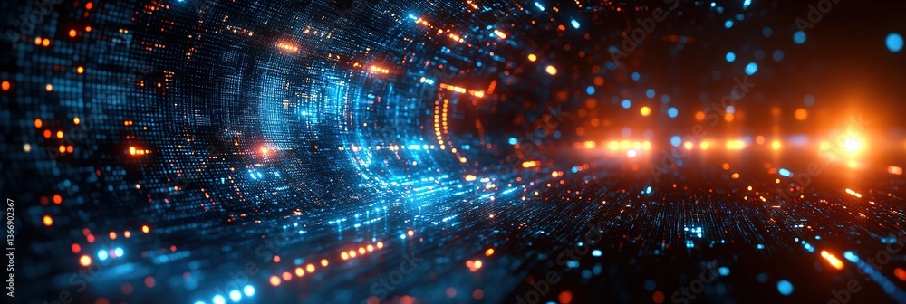 Poster digital technological background for tech processes, neural networks, artificial intelligence, data 