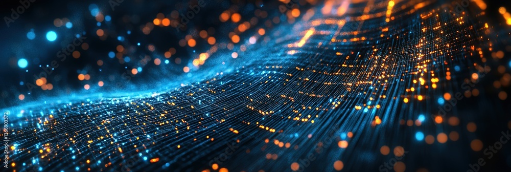 Poster digital technological background for tech processes, neural networks, artificial intelligence, data 