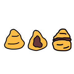 Creamy Chocolate-Filled Choux Pastry Vector Illustration – Classic French Dessert