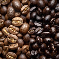 Fototapeta premium Morning Brew: A Close Look at the Art of Decaffeinating Coffee Beans