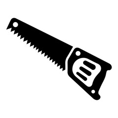Electric saw tool icon with transparent background