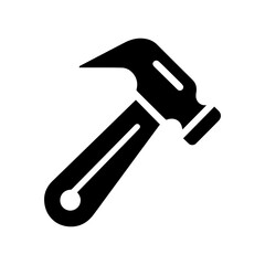 Hammer icon with transparent background
