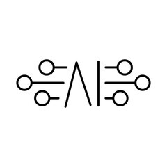 Artificial Intelligence Line Icon. Startup, Success, Growth Editable Stroke Vector Illustration