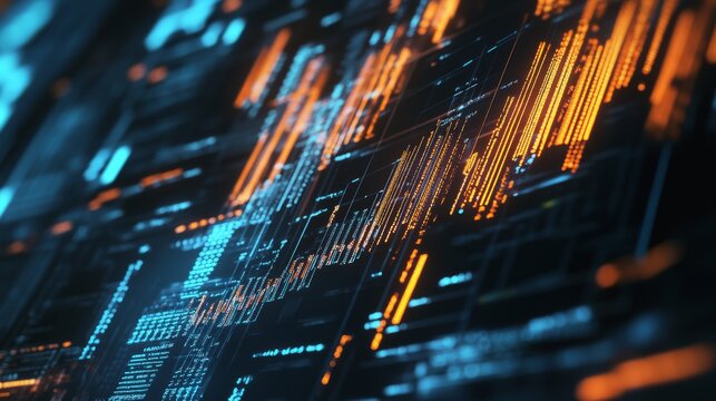 Data scientist developing machine learning algorithms for financial predictions, high-tech office with coding displays and financial data models, Digital-tech style